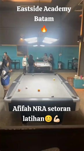 latihan biliard 🔥 Eastside Academy Batam #biliard
