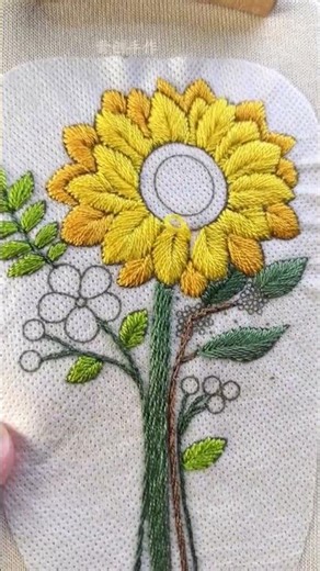 Title: Crafting Love: Hand Embroidered Flower Beauty