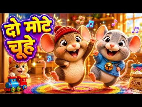 दो मोटे चूहे नाचे | Chuhe Ki Hindi Rhyme | Kids Dance Song | Animal Rhymes
