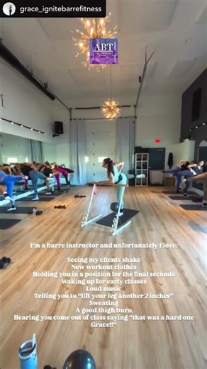 I'm a #barre instructor, of course I love to... #fitnessmotivation #fitness #fitnessjourney