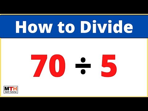 70 divided by 5 (70÷5)