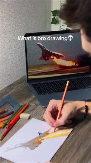 Sadly, this is the most famous photo of Concorde🤷‍♂️ #concorde #aviation #aviationart #drawing #planespotting