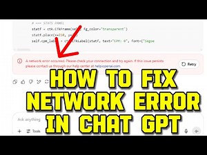 Network Error Occurred on ChatGPT? WATCH THIS! (Easy Fix)