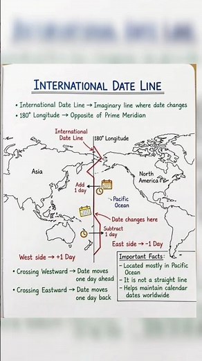International Date Line Explained | 180° Longitude | Geography Notes | UPSC | SSC | CTET