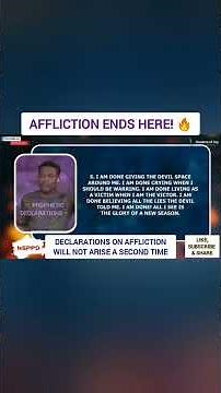 AFFLICTION WILL NOT ARISE A SECOND TIME! | Powerful NSPPD Declarations