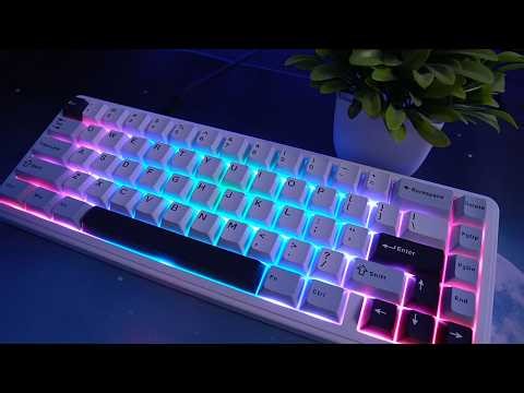 [Chill ASMR] late night keyboard asmr with rgb lights ☁️