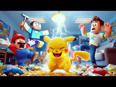 Pikachu just broke the AI simulation ⚡🧤 #Mario #fortnite #amongus #minecraft #pikachu #animation