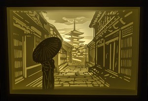 The Yasaka Pagoda Japanese Table Lamp, Shadow Light Box, Lantern JPG, DIY Lantern PNG - Etsy UK