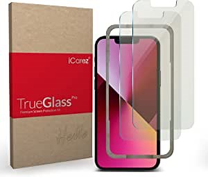 iCarez Matte Privacy Tempered Glass Screen Protector for iPhone 14 6.1-Inches 2022 [2-Pack] Tray Installation (Case Friendly) Easy Apply Anti Spy