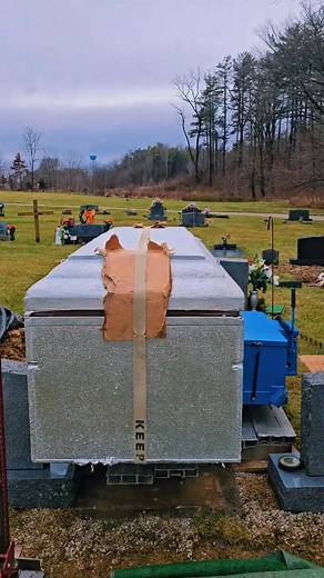 985K views · 4.2K reactions | Today and this weekend are going to be some rough days for vault men, it was non stop rain today and the high the next few days in our area is in the single digits with 25+ mph winds. Whatever the weather we'll be out setting up the best committal services we can. #concrete #Wilbertway #cemeterytok #graveyardtok #graveside #fblifestyle | Austin Edwards | Facebook