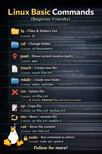 Linux commands #computerbasics #linux