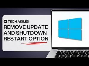HOW TO REMOVE UPDATE AND SHUTDOWN RESTART OPTION WINDOWS