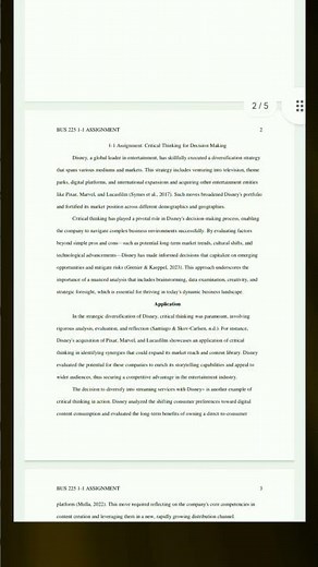 Mastering Critical Thinking in Business: BUS-225 1-1 Assignment Guide