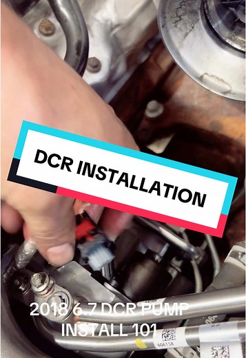 Heres a video showing the dcr pump installation on a 2018 6.7 powerstroke. #ford #sixpointseven #sixseven #mechanicshop #mechanicsoftiktok #dcrpump #dcr