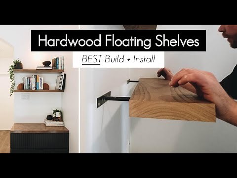 DIY Solid Hardwood Floating Shelves | How to scribe uneven walls and drill straight!