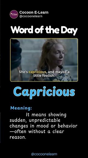 What does "CAPRICIOUS" mean? 🌪️ | English Word of the Day