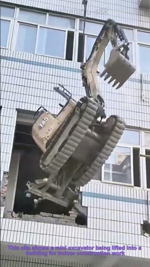 Mini Excavator Indoor Lift: Hoisting Machine Through Building Window
