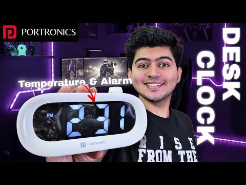 Portronics Glowtime Multifunctional Digital Table Clock with Temperature meter & Alarm