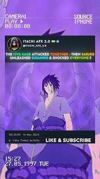 SASUKE UNLEASHED FULL STRENGTH SUSANO AGAINST FIVE KAGE'S 🤯🔥