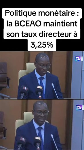 Politique monétaire : la BCEAO maintient son taux directeur à 3,25% | Dakaractu.com