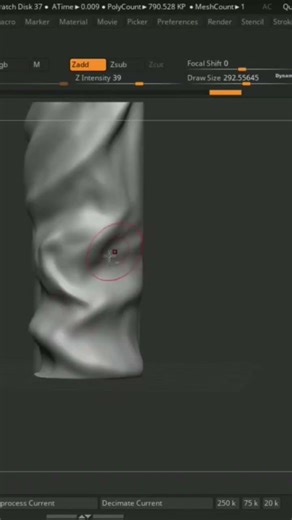 Tips and tricks basics of fold sculpting in Zbrush #zbrush #tips #basics #tricks #folds #clothing