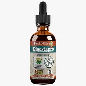 Rejuvica Health DigestaPro - Advanced Digestive Bitters Supplement - Liquid Delivery for Better Absorption - Gentian, Artichoke, Burdock, Chanca Piedra, Ginger & More!