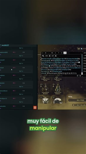 Warframe Market: Manipulación de Precios y Comercio Explicado #shorts
