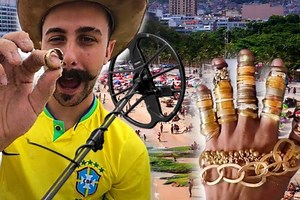 263K views · 4.8K reactions | Enchi minha mão com OURO encontrado na Praia no Feriadão / Detector de ouro na Praia | Rairum Kich | Facebook