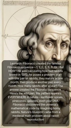 Fibonacci's Rabbit Problem** #Fibonacci #Mathematics #Nature #shorts