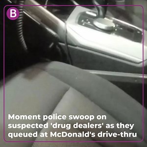 This is the moment police arrested two suspected drug dealers as they ordered food at a McDonald's. | Birmingham Live
