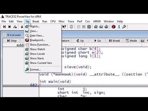 Displaying Variables in TRACE32 PowerView
