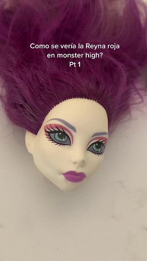 #aliciaenelpaisdelasmaravillas #timburton #reynaroja #reynaroja♣️♥️♠️♥️ #jonnydepp #custom #repaint #repaintdoll #monsterhigh #muñecas