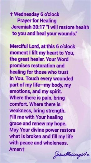 ✝️ 6 o'clock Prayer for Healing