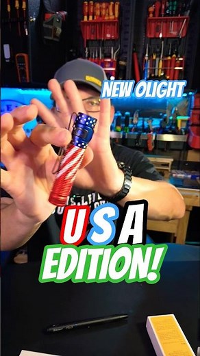 New Olight USA Edition! Best Patriotic Flashlight? 🇺🇸 #olightworld #fyp #edc #inspection #flashlight