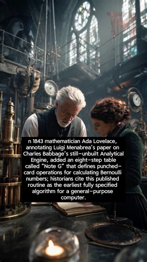 Ada Lovelace’s 1843 Algorithm for a Machine That Didn’t Exist #AdaLovelace #FirstAlgorithm #ComputerHistory | TerrifyingMyths