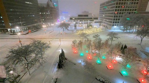 Time lapse video of this weekend's snowstorm in downtown Milwaukee
