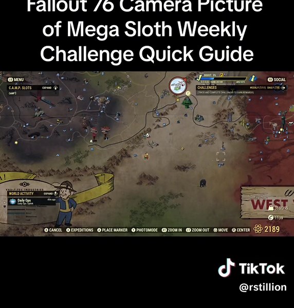 This is a great place that almost always seems to have a Mega Sloth. Just follow the path I took. #xbox #fallout #fallout76 #fallout76community #guide #daily #weekly #fo76 #dailychallenge #weeklychallenge #megasloth #sloth
