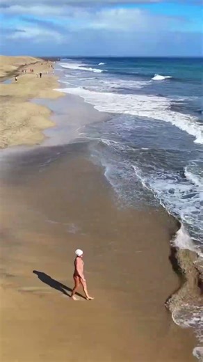 Maspalomas Beach from Above — Drone Views of Dunes & Sea 🚁🏝️ #Maspalomas #GranCanaria