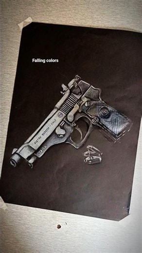 pistol drawing #drawing #art #viral #pencildrawing #shorts