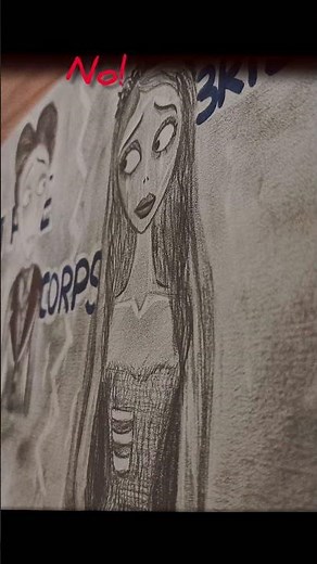 “Hauntingly beautiful… Corpse Bride brought to life on paper 💀💙 #TimBurton #FanArt”