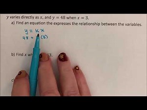 Direct and Inverse Variation - Skill and Drill