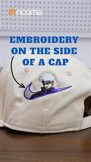 How to Embroider on the Side of a Cap 🧢 #ricoma #fyp