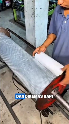 Proses Pembuatan Expanded Metal Mesh: Teknik Slitting & Stretching ⚙️ #short