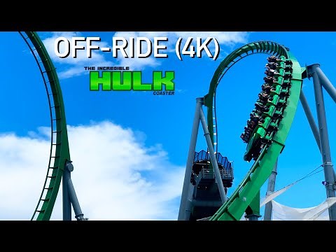 The Incredible Hulk Coaster Off-Ride Video (4K) - Islands of Adventure