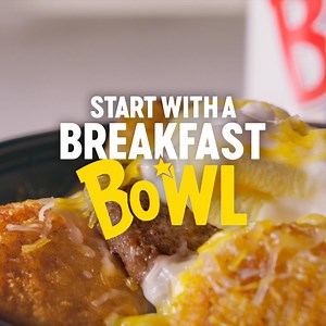 With Bo’s Breakfast Bowl, filled with sausage, Bo-Rounds, eggs, gravy and cheese. Order now! | Bojangles