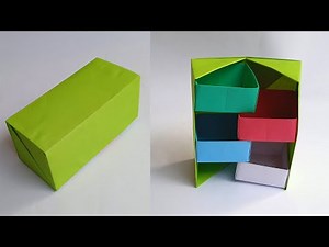 How to make paper Cupboard | origami paper wardrobe | DIY Paper closet | kagaj ka almira banana