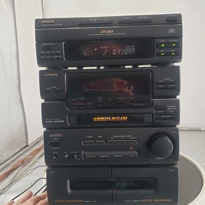 Aiwa Compact Disc Player DX-N350M CD Casette Stereo System w/ Speakers & Remote | eBay