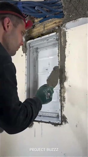 How European electricians hide electrical panels #technique #construction #electrical