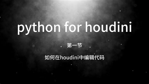 python基础之如何在houdini中编辑代码