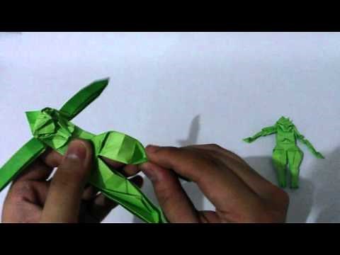 How to make origami Link (legend of zelda) pt 2